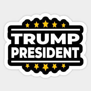 Trump President 2020 stars Sticker